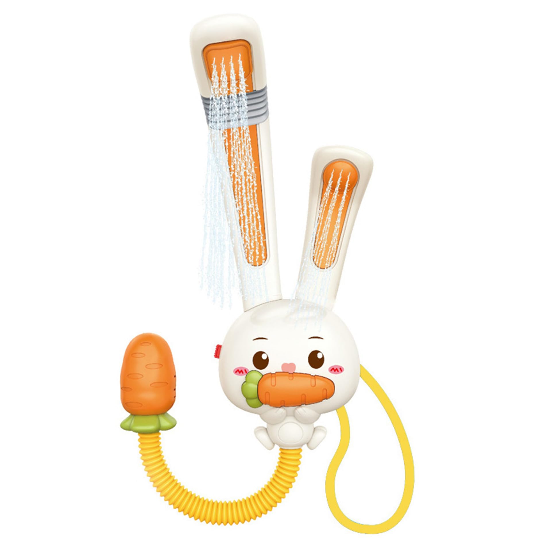 Baby Bath Shower Head Cute Rabbit Baby Bath Sprayer Plastic Electric Shower Toys for Bathtub Toddler Boys Girls Head
