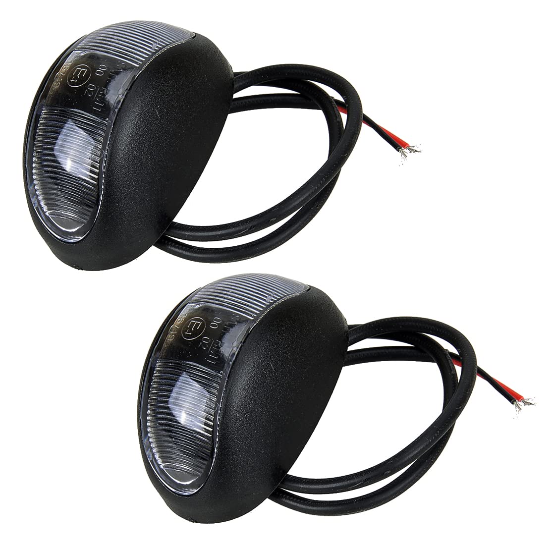 beler 6pcs 12V-24V LED Clearance Light Side Marker Lamp Ambre Rouge pour Remorque Camion Caravane