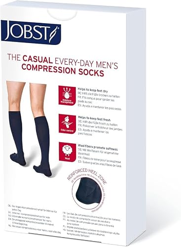 BSN Medical 113151 JOBST Sock with Closed Toe, Knee High, X-Large, 15-20 mmHg, Navy - Thumbnail 6