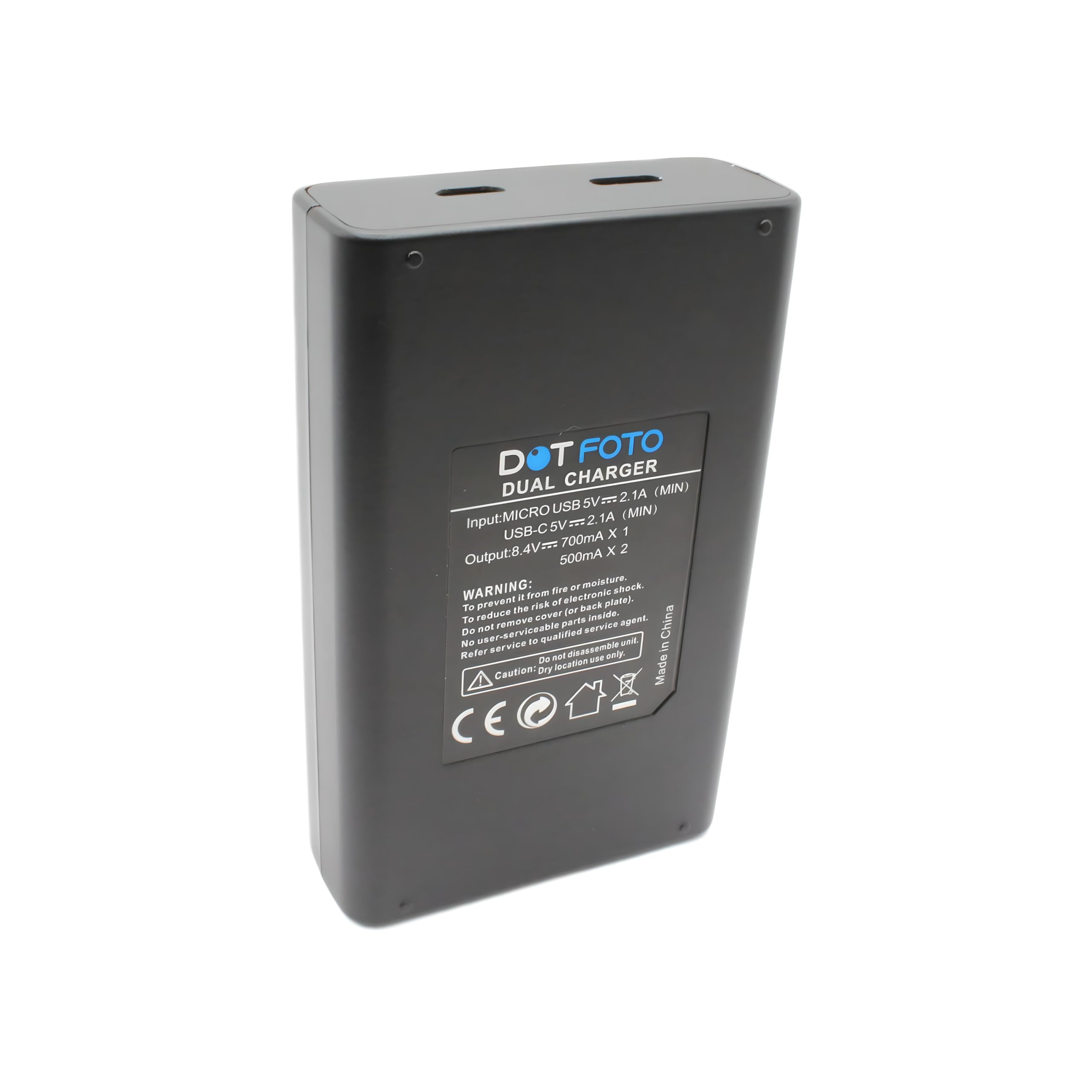 DMW-BLE9, DMW-BLE9E, DMW-BLG10, DMW-BLG10E Premium 1025mAh Batteria (x2) & Doppio Caricabatterie USB per Panasonic DC-TZ99, DC-TZ90 DMC-TZ100 DMC-GX7 DMC-TZ80 DC-LX100 II, DMC-GF6 DMC-GX80
