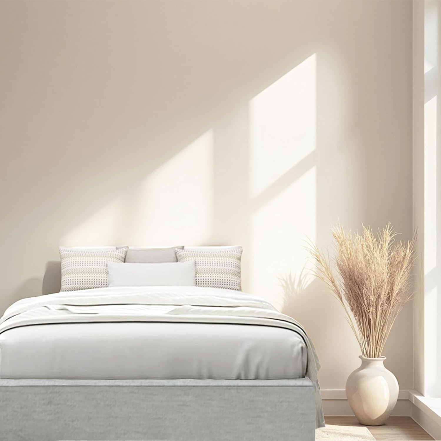 Ultra Soft Bed Frame Cover for Metal Bed Frame - Queen Size Upholstered Slipcover to Hide and Upgrade Your Bed - Sturdy Support Non-Slip Mattress Easy Assembly - 79.5x59.5x14 Inch (Grey)