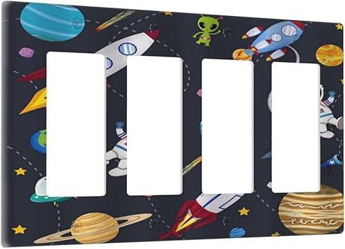 Miniatura 40 de Cubierta de Interruptor de Luz de 1 Gang con Escena de Flores de Grecia Mediterránea, Dispositivo Individual Basculante/GFCI, Placa Decorativa