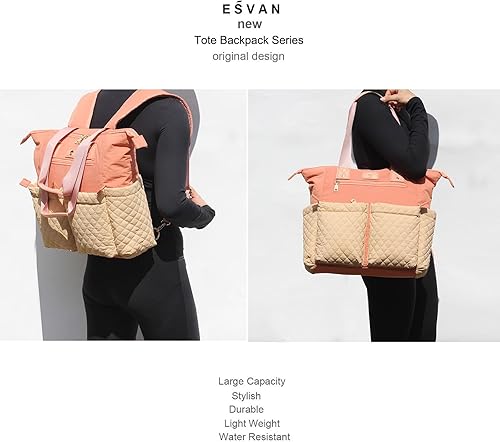 Miniatura 6 de Bolsa de pañales Totepack Mochila 2 en 1 para mujer, multifuncional, de gran capacidad, con bolsillos aislados, viaje