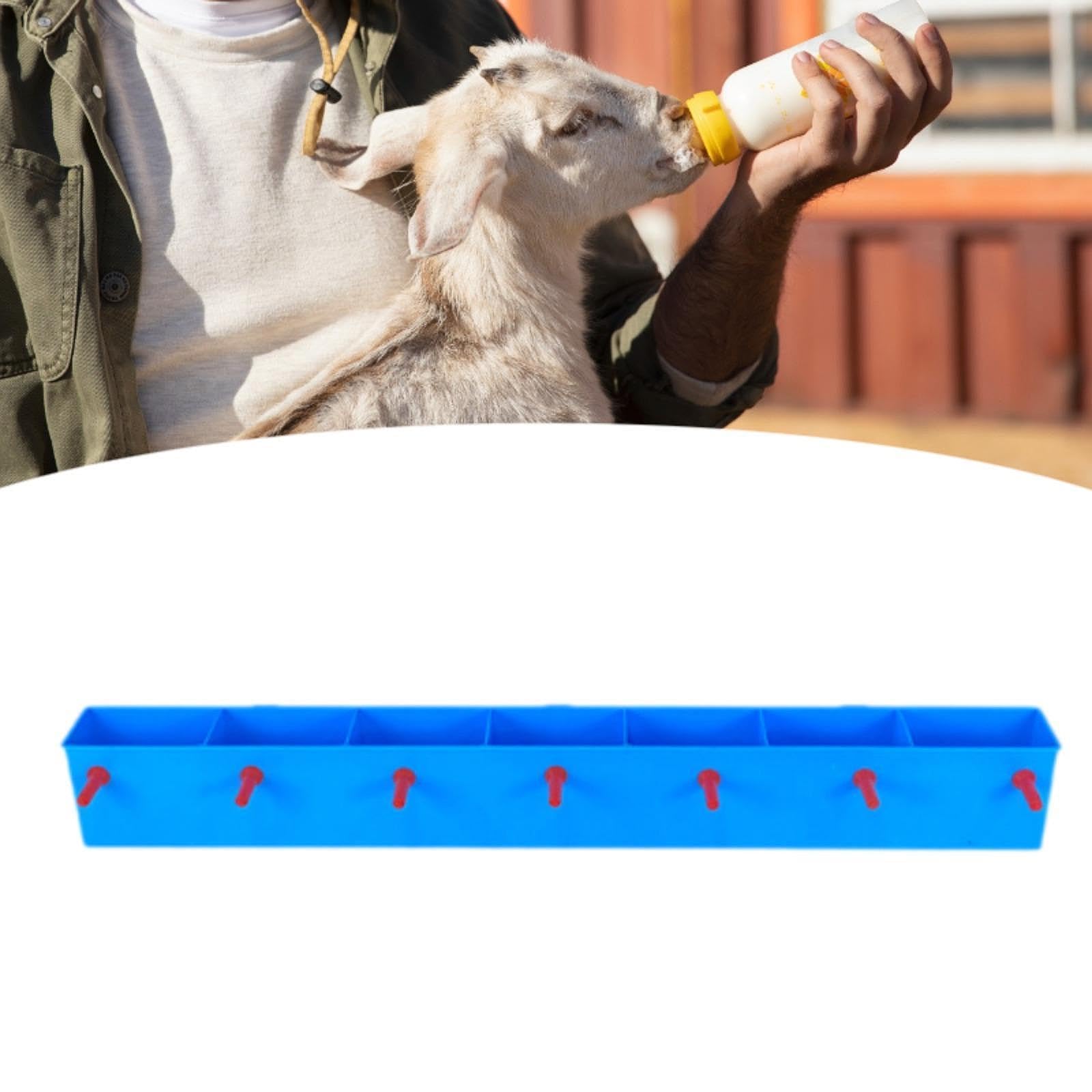Feeder para Granja Alimentación de Terneros Recipiente para Leche Alimentación por Pezón Fabricado Silicona Adecuado para Cría de a, 7 Cabeza