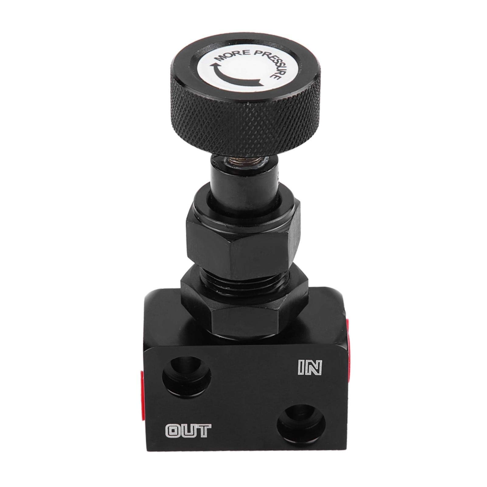 Valve de frein, valve de dosage de frein, valve de dosage de frein Régulateur de pression de valve d'arrêt de frein de sport automobile universel(Le noir)