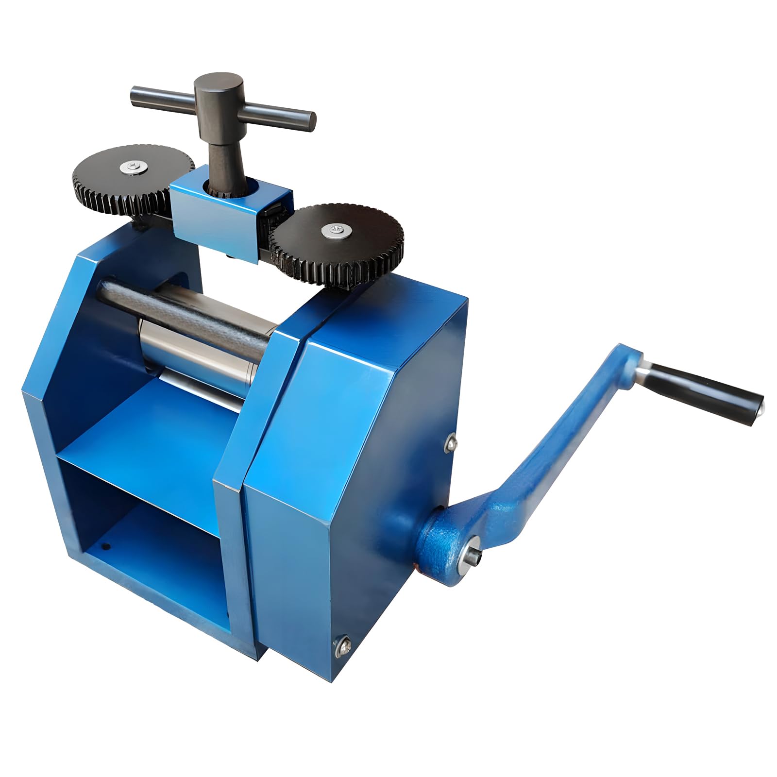 Manuelle Schmuckwalzwerk Walzwerk Maschine Kombinationswalzwerk Metall Schmuckpresse 0,03-6,5 Mm Pressbereich Halbrundpresse Mit 1:6 übersetzungsverhältnis Für Gold Silber Kupfer Aluminium