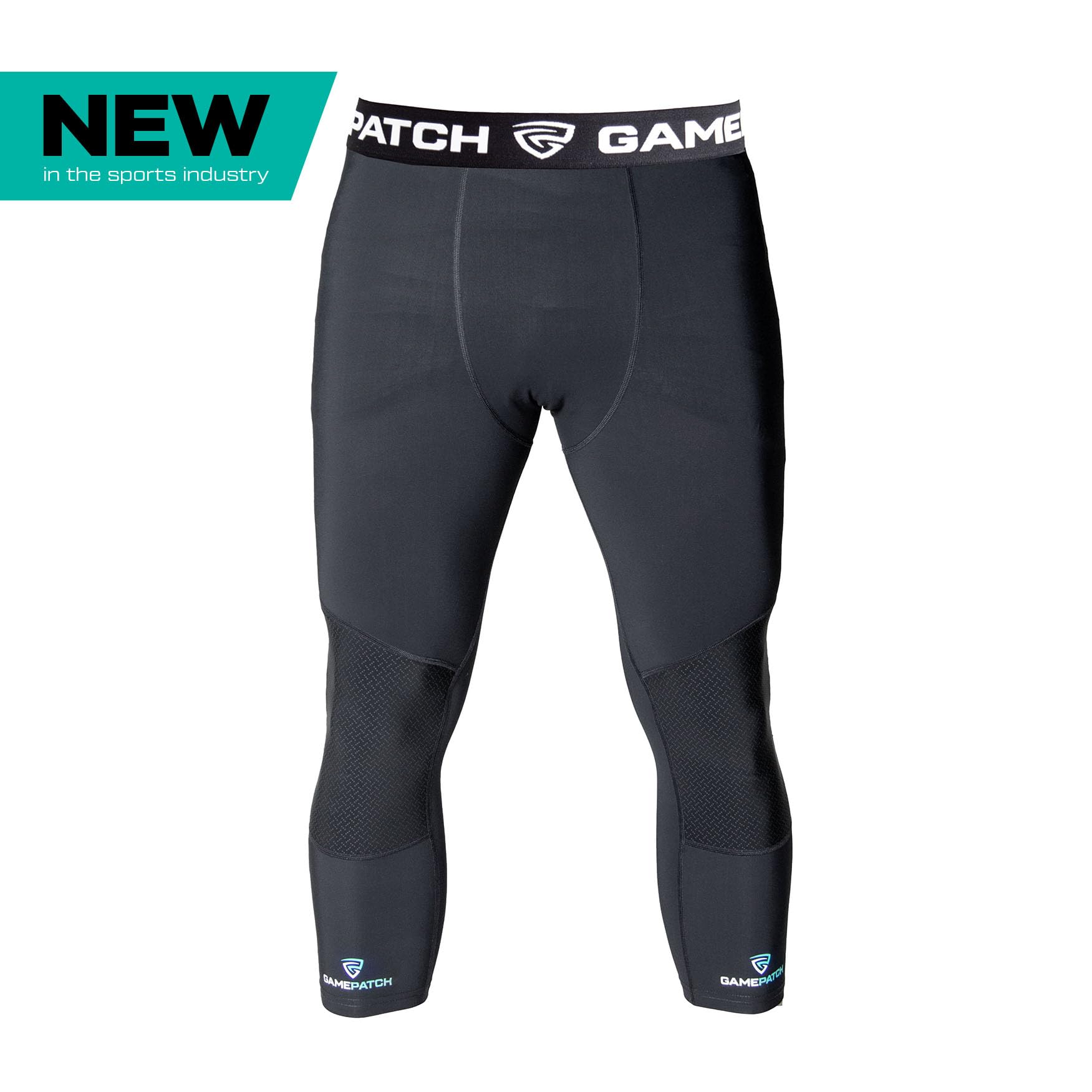 Abriebfeste 3/4 Strumpfhose Basketball Fußball Handball Sport Tights mit Abriebschutz an den Knien Unisex