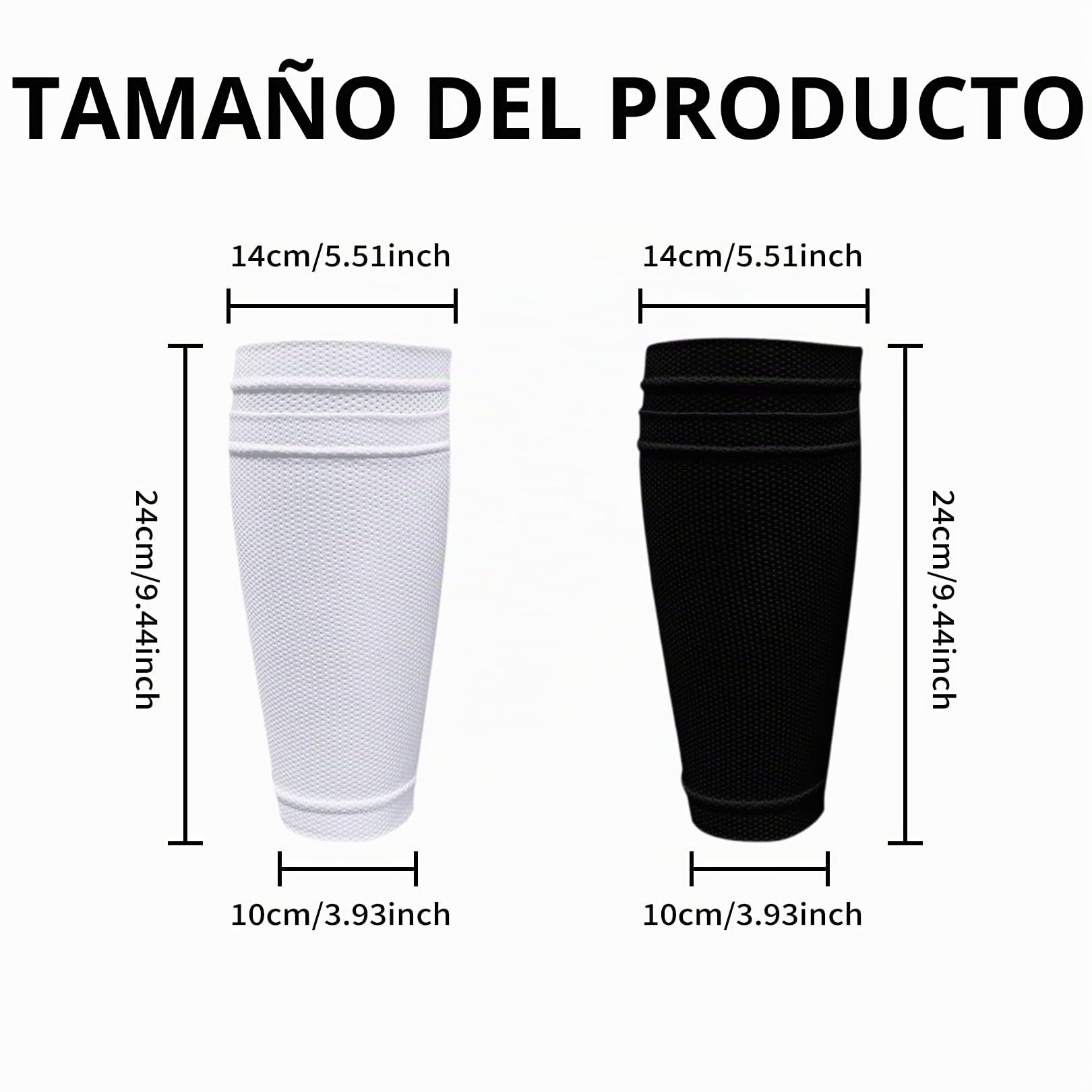 2 Pares de espinilleras de fútbol con Bolsillo de inserción, Transpirables, para niños, jóvenes, Adultos (Negro, Blanco)