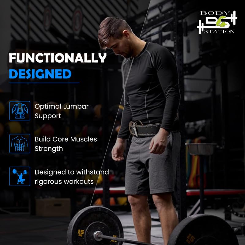 Suede 6mm Weightlifting Belt – Heavy-Duty Back Support for Powerlifting, CrossFit & Strength Training – Adjustable Gym Belt for Men & Women Blue 4 61uo3oZNTTL