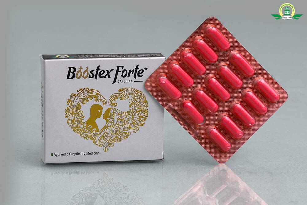 SG Phyto Pharma Boostex Forte 60 Capsules - Pack 2 (30 capsule Each) (Ayurveda-15)