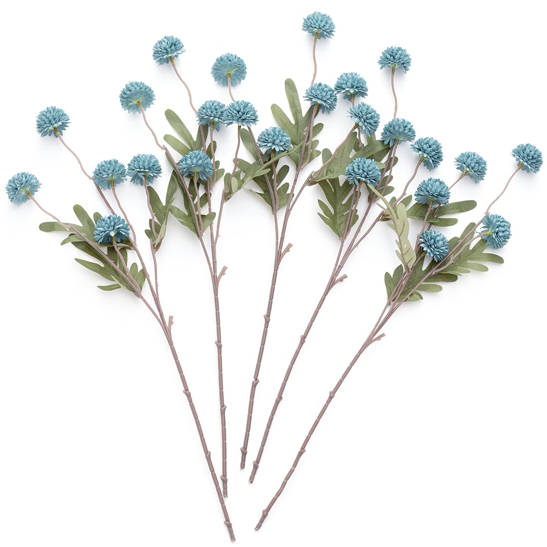 Laelfe Dusty Blue Artificial Pompon Mum