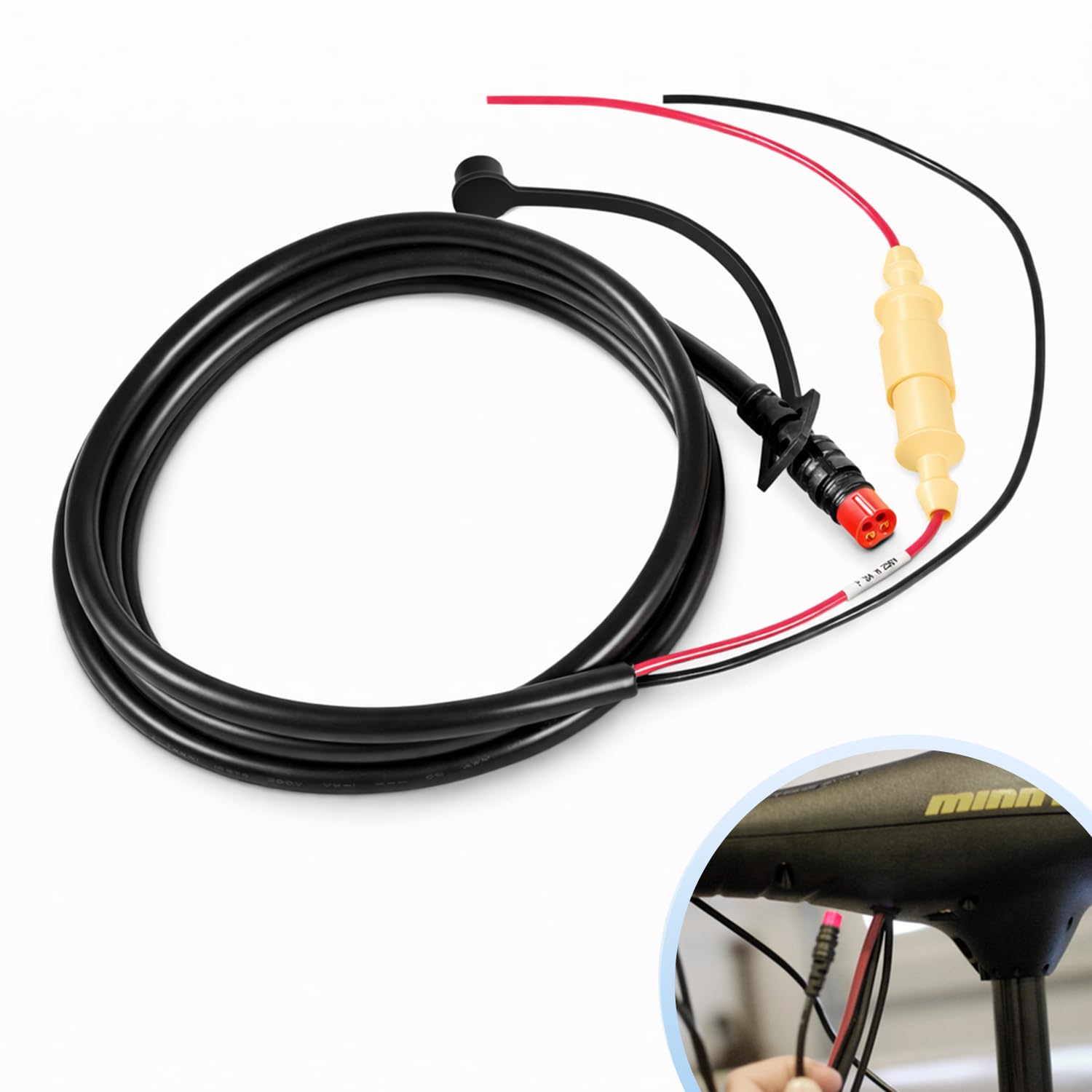 Photo 1 of 010-11678-10 Power Cable for Garmin Echo Fish Finder 100 101 150 151 151dv 200 201 201dv 300c 301c 301dv 500c 501c 550c 551c 551d, 6ft, 4-pin