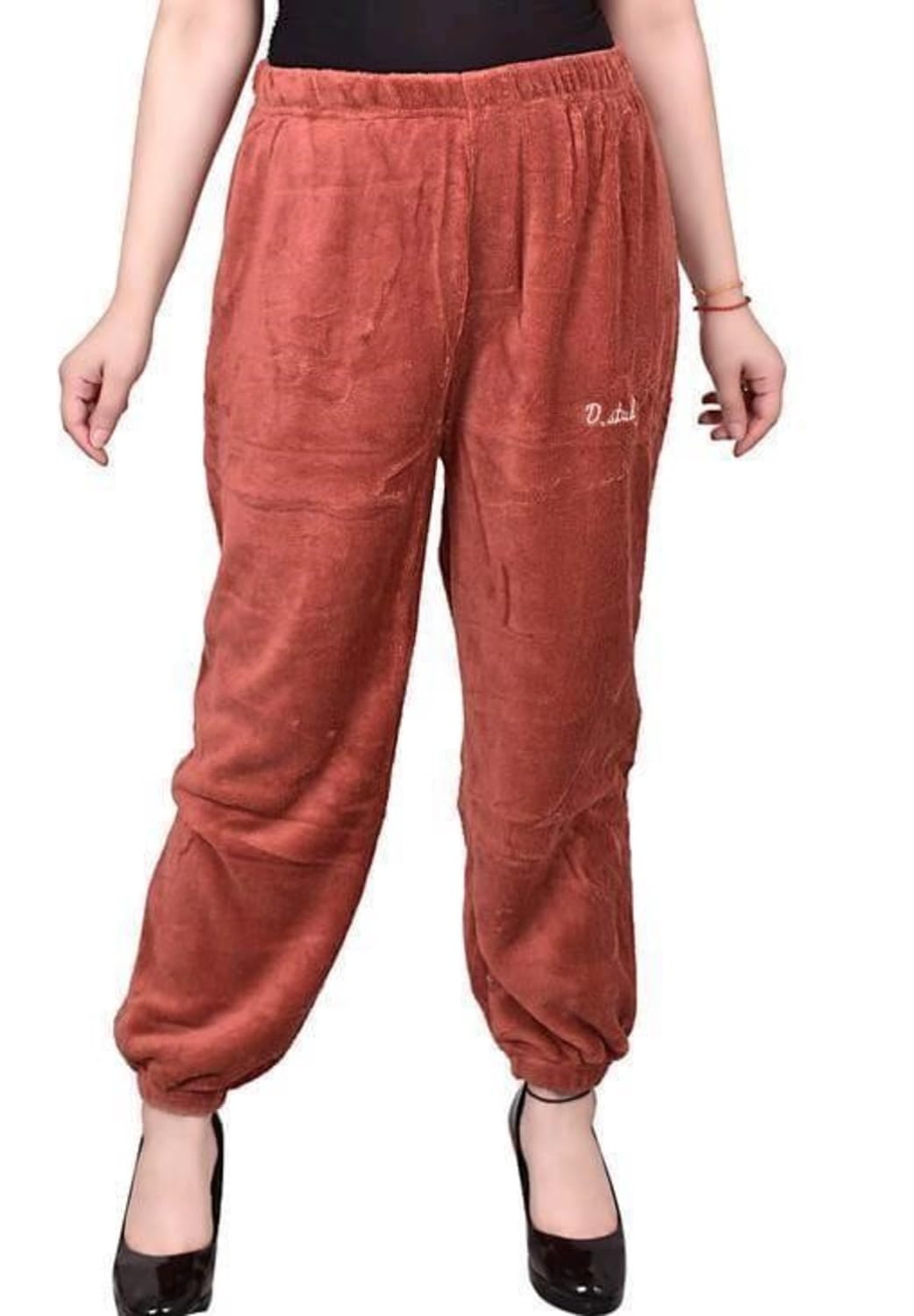 cigain Women's and Men's Wool Fleece Exercise Running Gym Trousers Pajama Yoga Pants Autumn Winter Outfits Red-picture-39