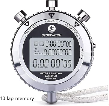Amazon Laopao ストップウォッチ 1 100秒時計 デイリー防雨デジタルタイマー スポーツマッチ 競技 コーチ 審判 トレーニング タイミング用 Laopao スポーツ アウトドア
