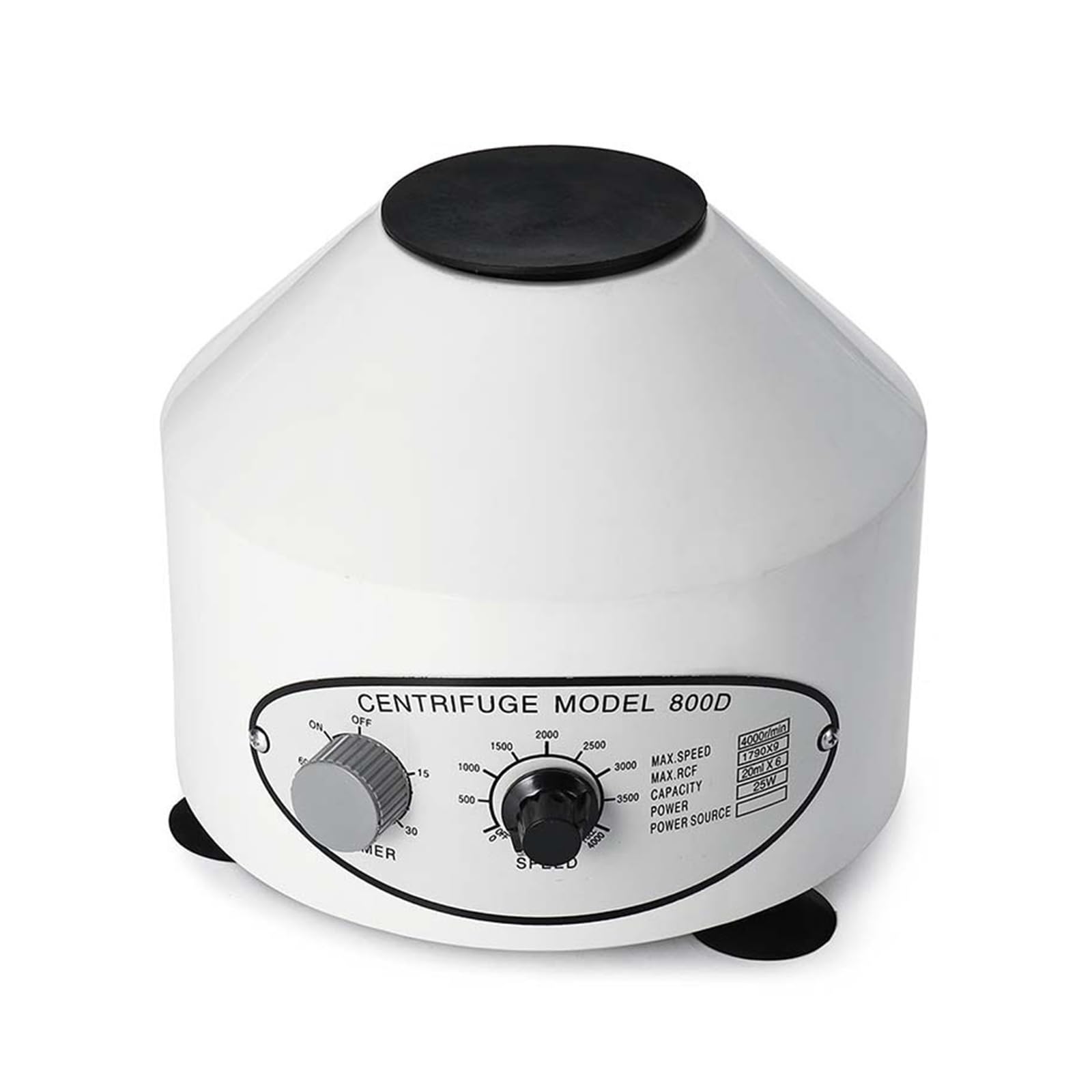 Centrífuga de Laboratorio eléctrica de 800D y 4000 RPM de Alta eficiencia, máquina de práctica médica, centrífuga de Escritorio(White)