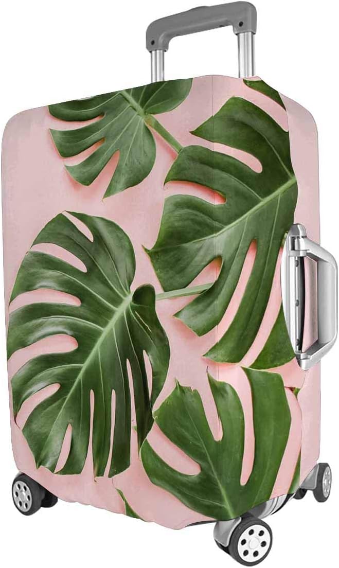 review InterestPrint Hawaiian Tropical Leaves Monstera Luggage Cover Suitcase Bag Fits 26