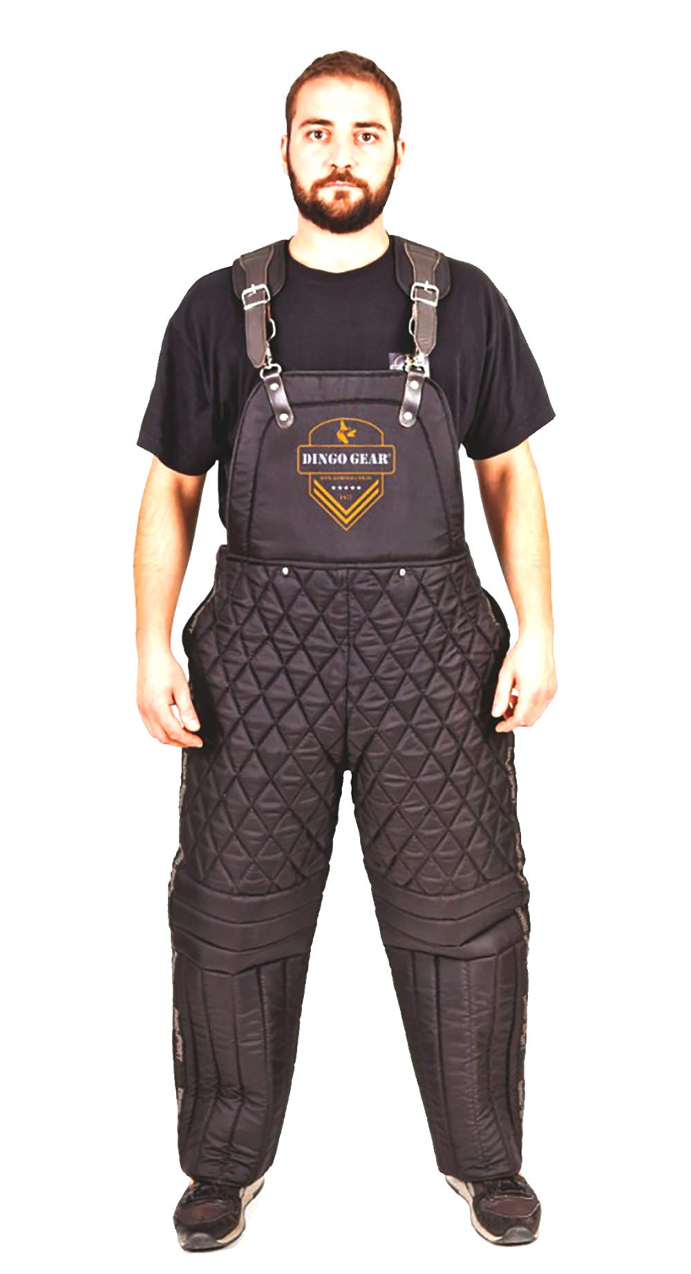Dingo Gear S01004 - Pantalón de Pana para adiestramiento de Perros, Talla L, Color Negro