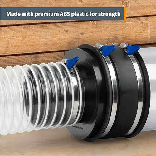 Miniatura 6 de POWERTEC 70277 Reductor de recolección de polvo, 6 pulgadas de diámetro exterior a 4 pulgadas de diámetro exterior, color negro (paquete de 2)