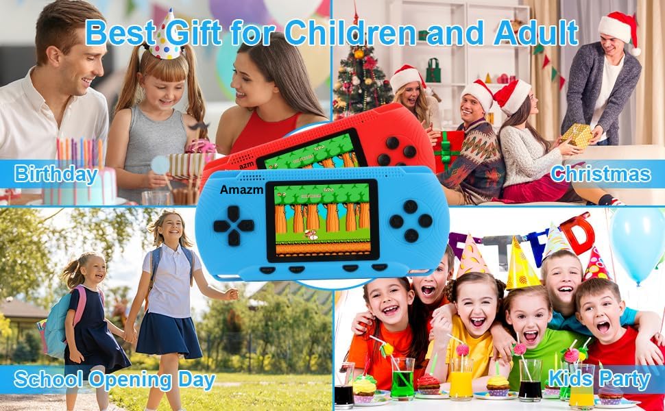 Image of NextTech Console with Retro Built-in Games | Portable Handheld Video Game for Kids and Adults (Handheld Game Console:PVP)