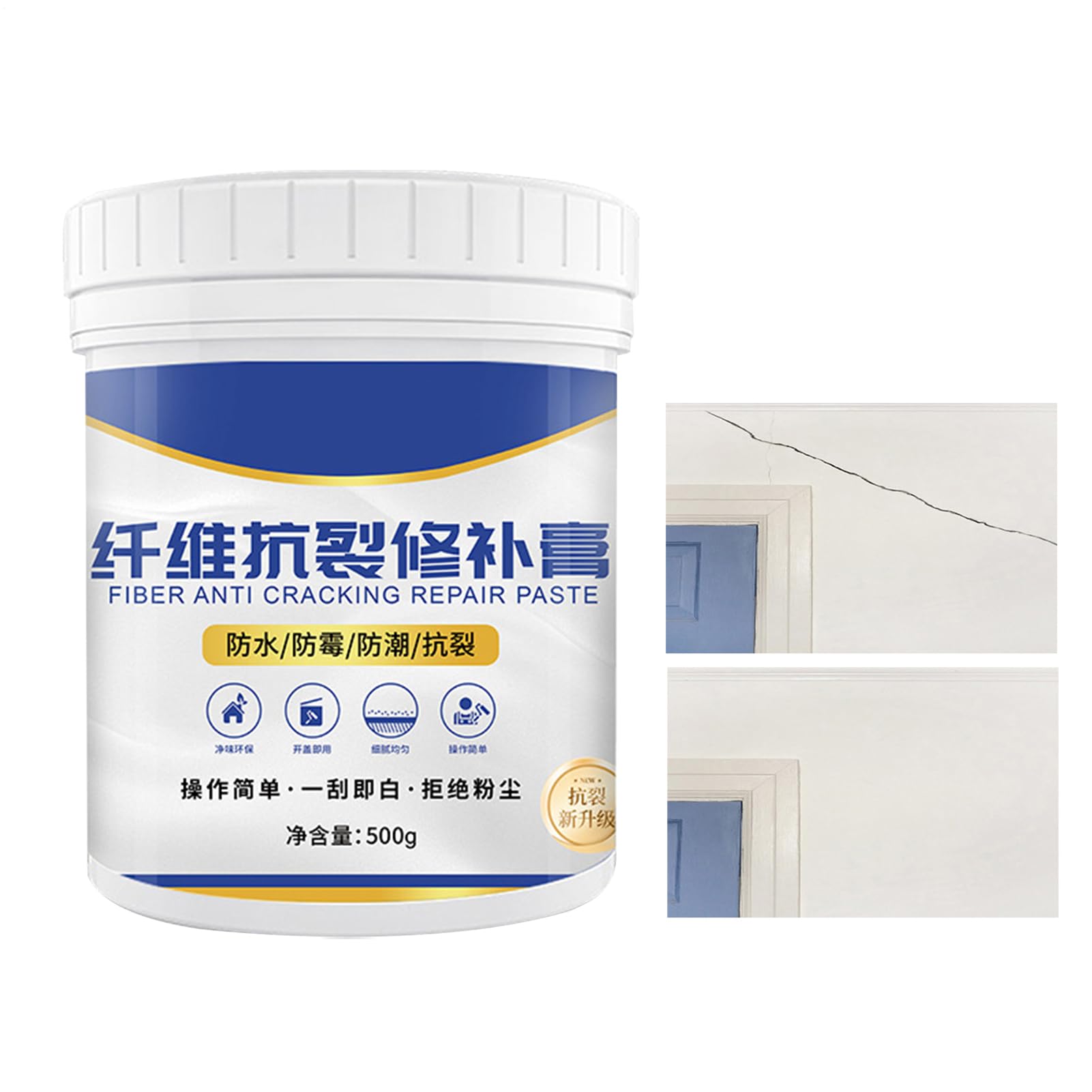 Pasta reparadora de grietas impermeable y ligera para techos interiores 8
