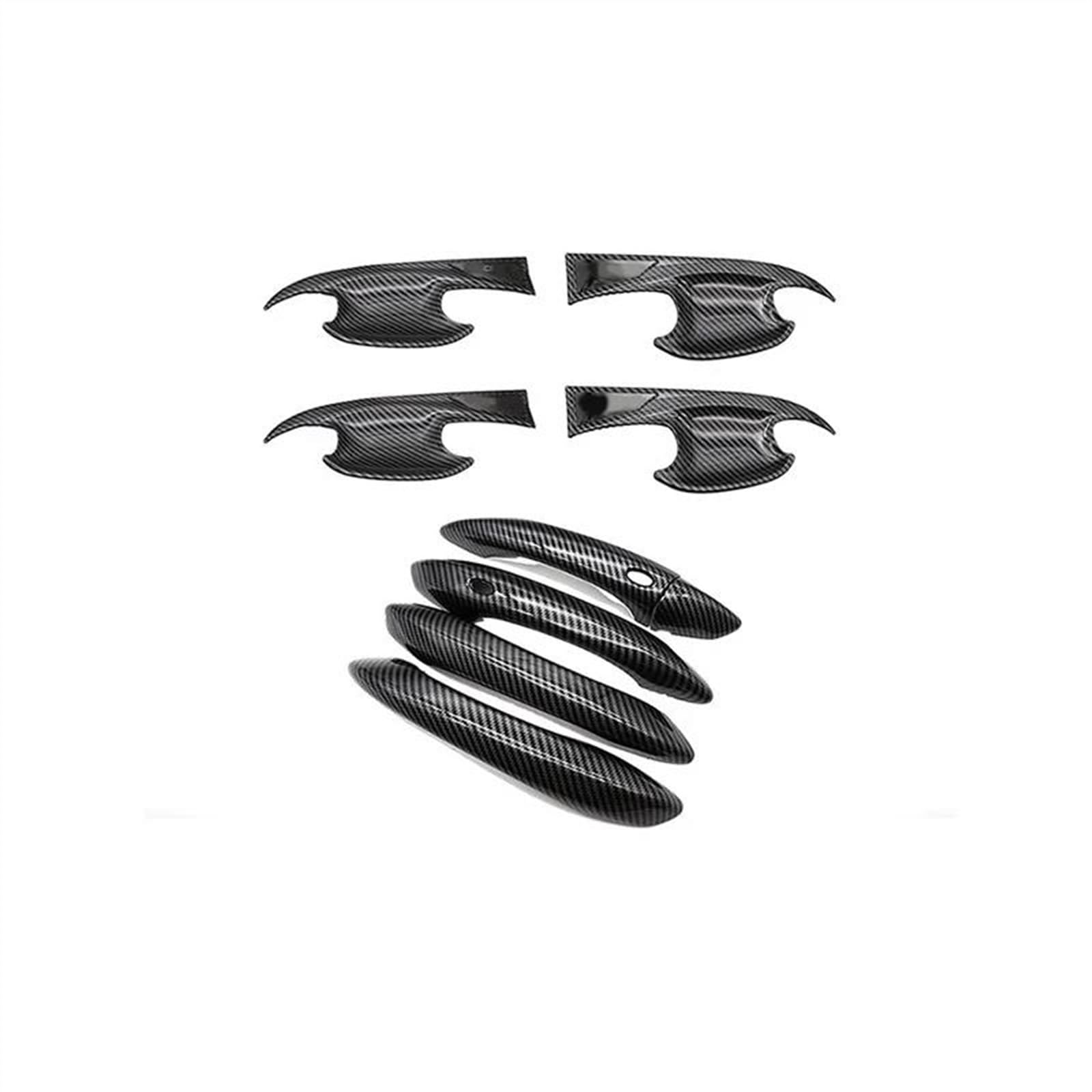 Kjhopy Carbon B Exterior Door Handle Cover Trim Sticker Overlays Styling Lhd For Hyundai For Tucson Nx4 2021-2023 Exterior Door Handle(Carbon B)