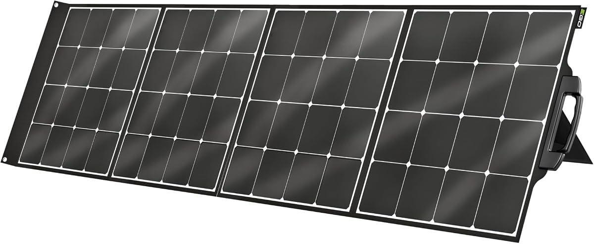 EGO Power+ Panel solar para central eléctrica para central eléctrica portátil de 3000 W PST3040, PST3041 y PST3042, 200 W, incluye 4 soportes - SP2000
