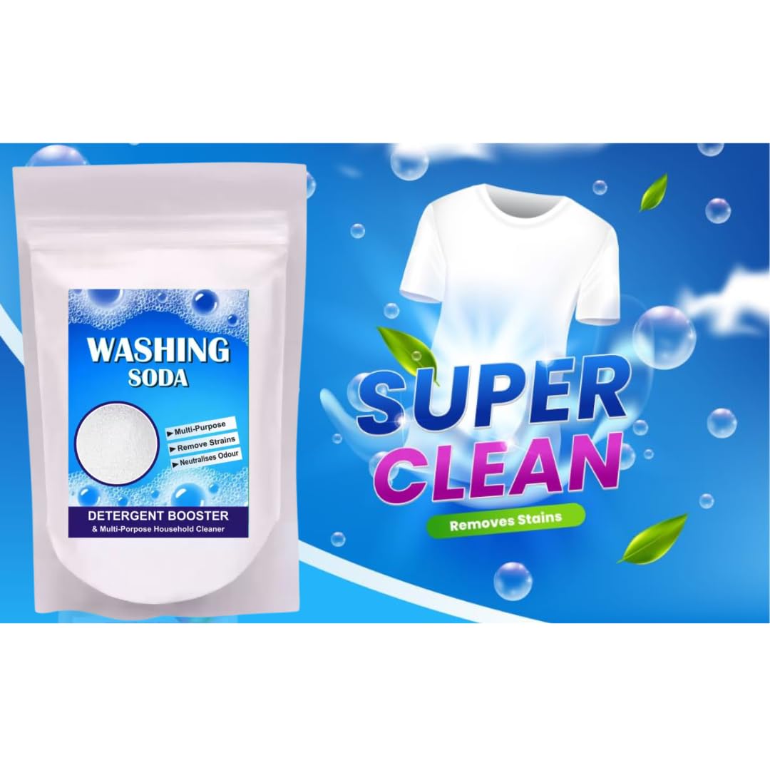 COPY LINE Washing Soda Detergent Booster and Multi-Purpose Household Cleaner, 1kg 1