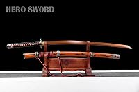 Vista 3 de HERO SWORD SEKIRO: Shadows Die Twice Wolf Cosplay Réplica Espada Mortal Blade Juego Japonés Katana Real Sharp Rojo Alto Manganeso Acero Samurai