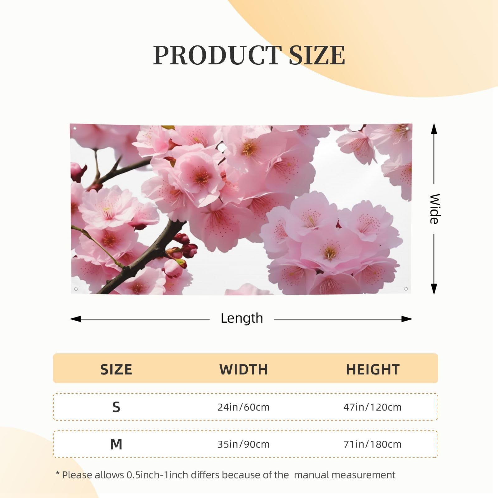 Amazon.com: Cherry Japanese Cherry Blossom Banner and Sign for
