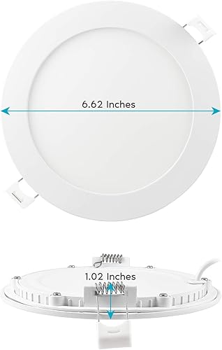 Miniatura 5 de LUXRITE Paquete de 16 luces empotrables LED ultrafinas de 6 pulgadas con caja de conexión, 12 W, temperatura de color seleccionable 2700 K  3000 K
