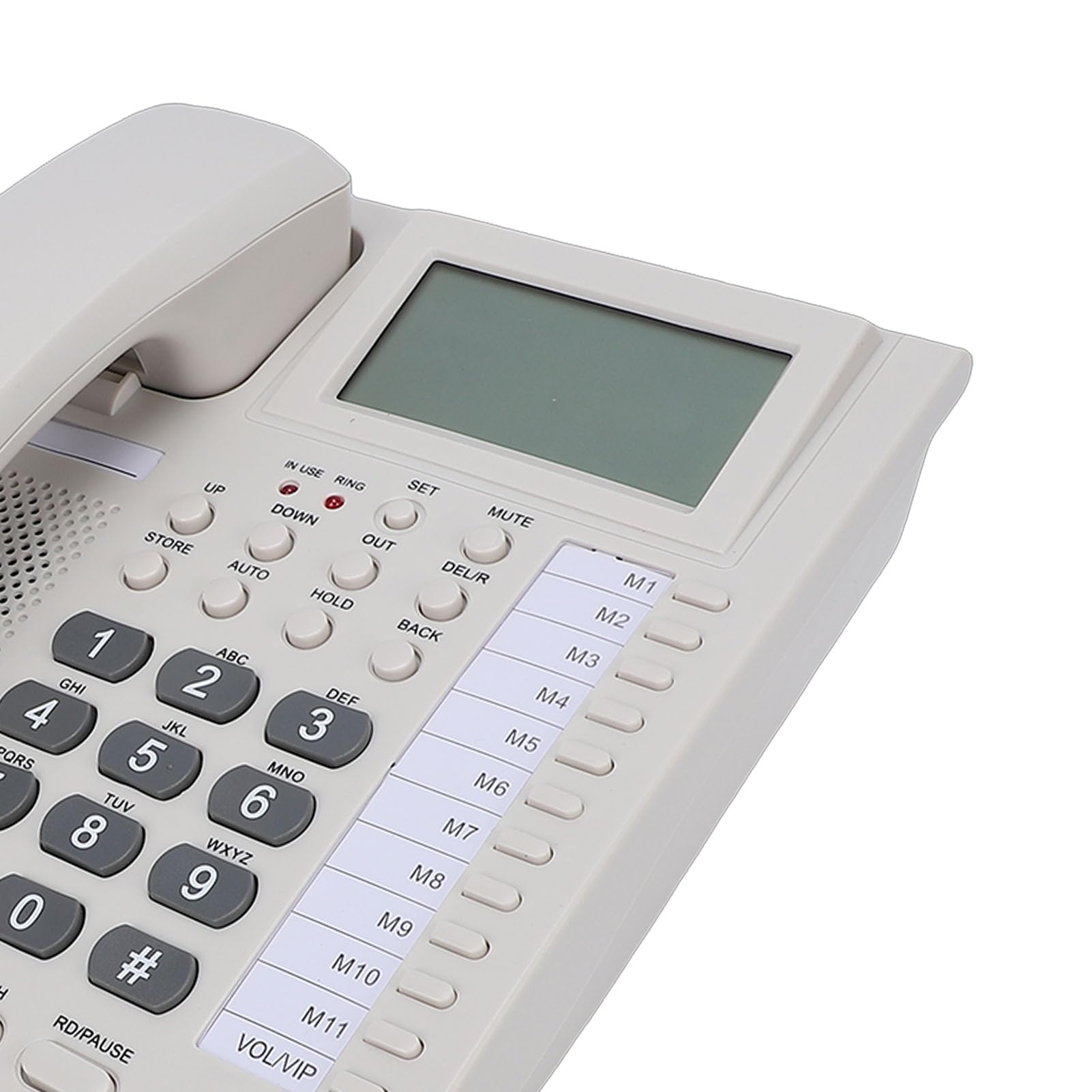 Generic Telefono Fisso Big Key Blocco Chiamate Avanzato Vivavoce per Famiglia e Ufficio Beige