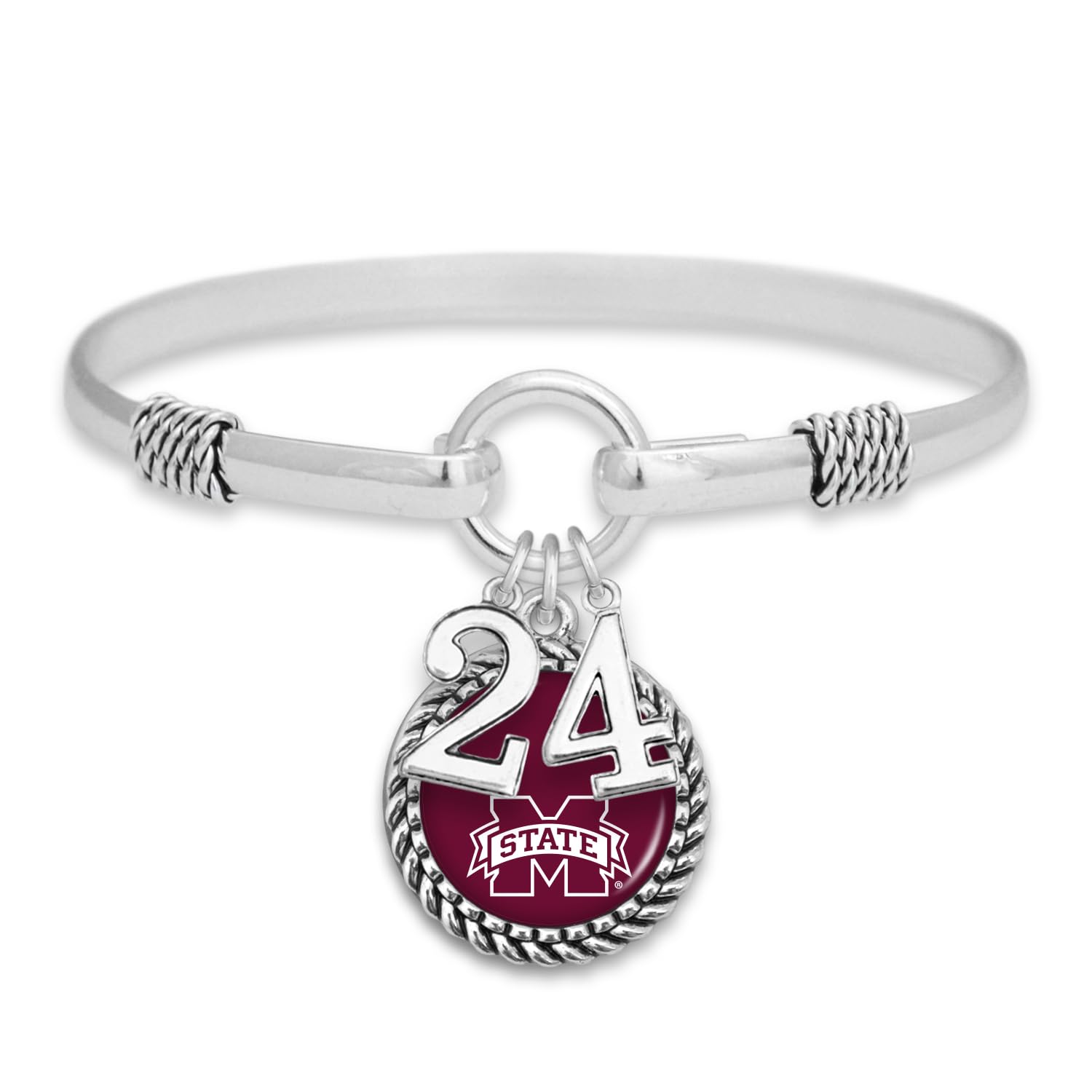 Mississippi State Bulldogs Graduation Year 2024 Silver Bracelet Jewelry Licensed MSU