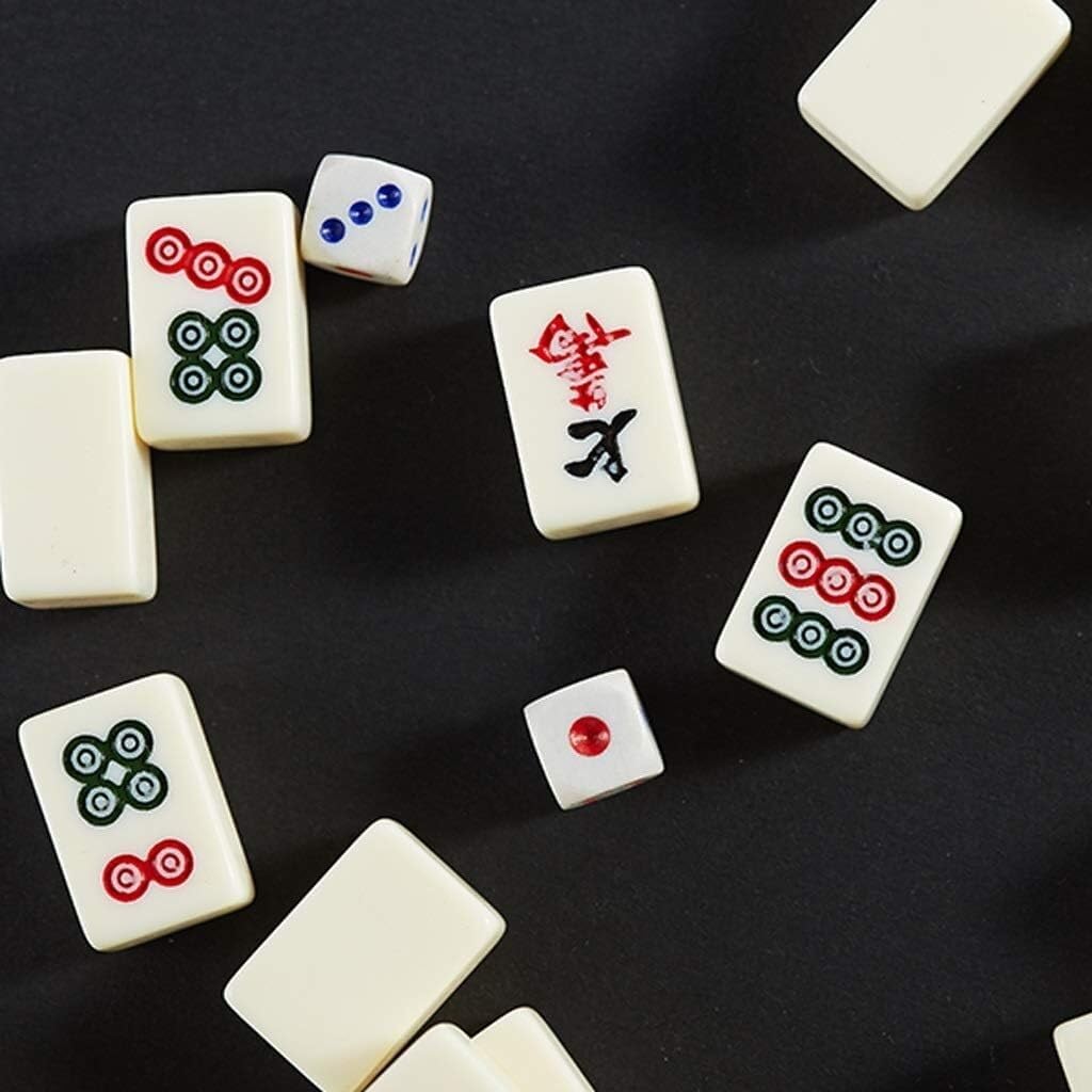 Chinesisches digitales Mahjong-Set, traditionelles Mahjong-Set, 144 Keramikfliesen, for chinesische Spiele verwendet(38 EU)