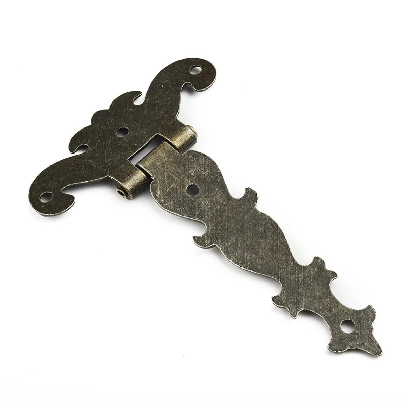 2pcs Ornament Hinges Decorative Elements with Screws Zinc Alloy Bronze Hinges