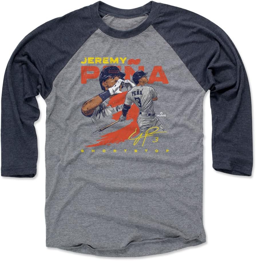 500 LEVEL Jeremy Pena 3/4 Sleeve Raglan T-Shirt - Jeremy Pena Houston Double