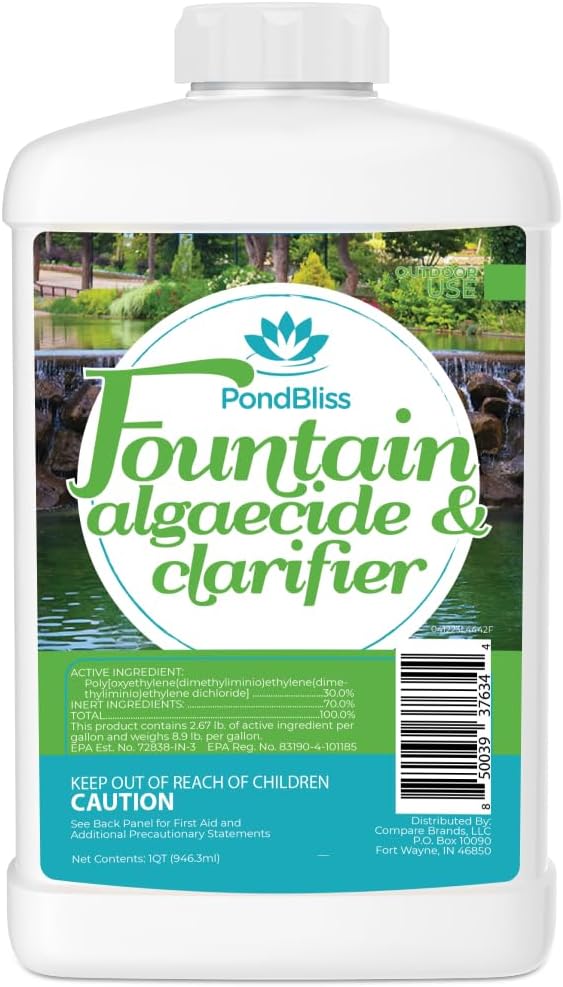 Algaecide for Fountains Clarify and Controls Algae for Large and Small Fountain (8