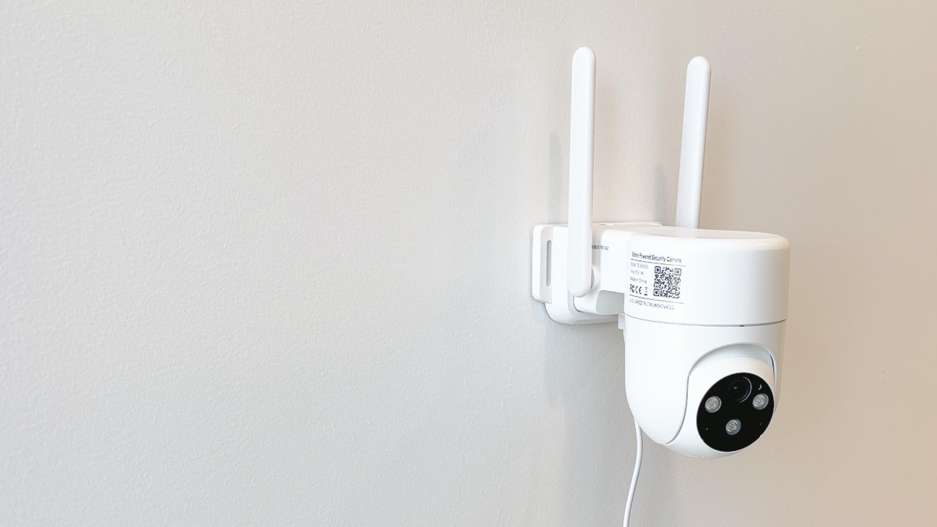 Telecamera Di Sicurezza 4G LTE A Energia Solare 3MP 2K, PTZ Wireless Esterna 360°, Visione Notturna A Colori, PIR, 2-Via Audio, SIM Inclusa