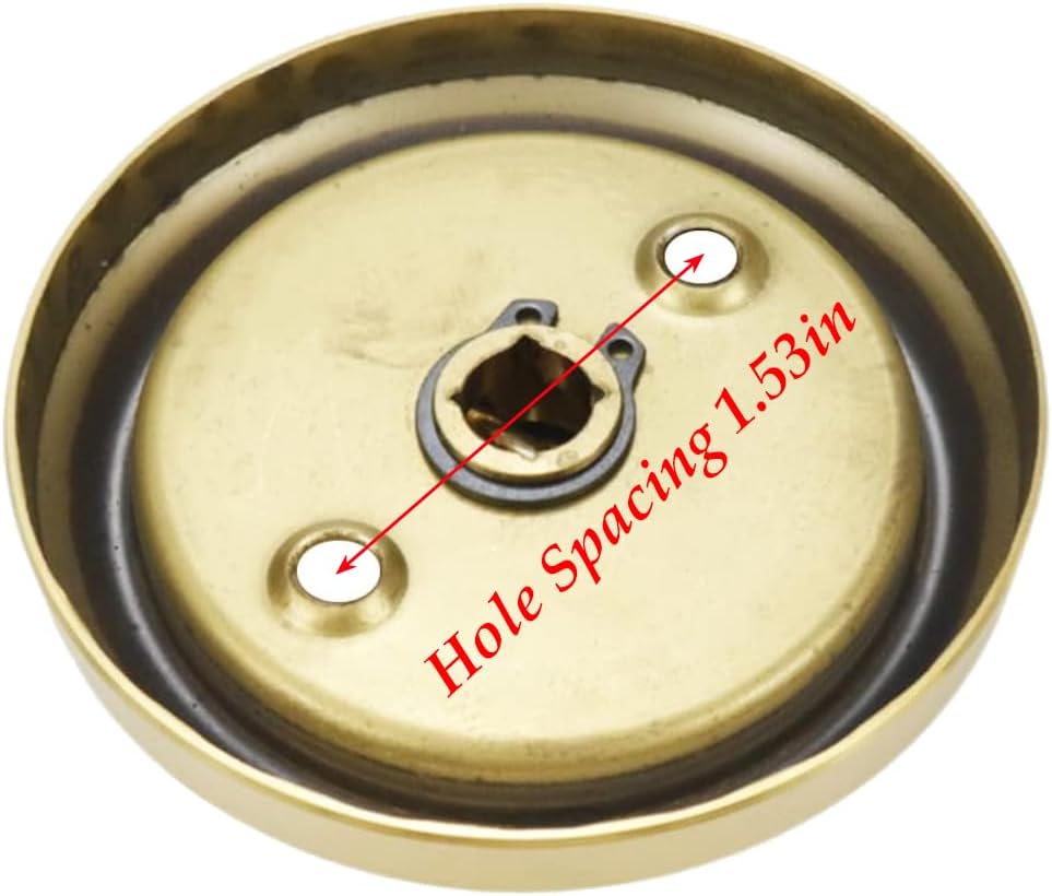 2pcs Recessed Flush Pulls Round Embeded Hidden Concealed Handles for Cabinet Door Closet Cupboard (74mm/2.9inch OD Gold)