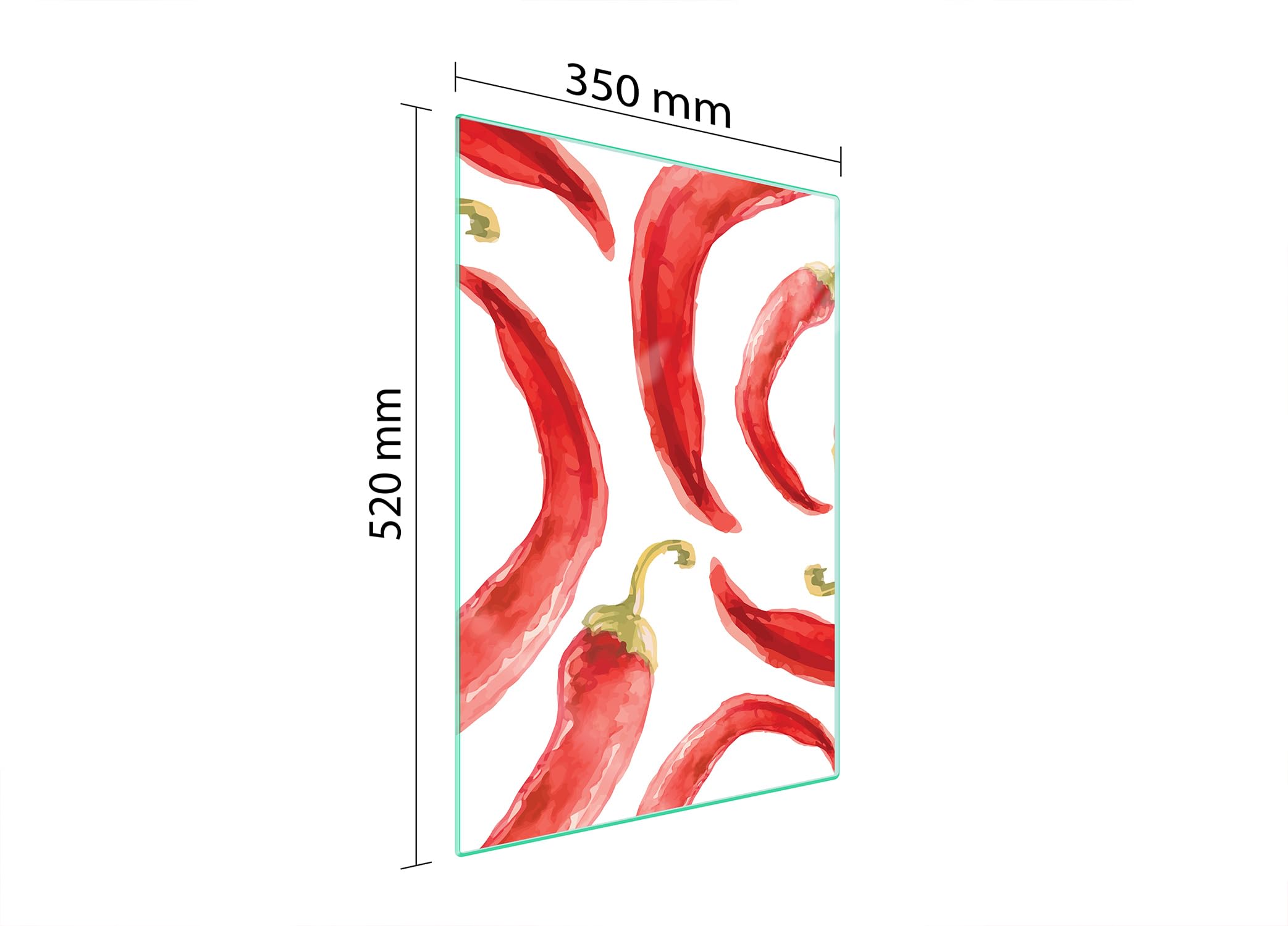 TMK ArtDeko Plaque De Protection Pour Cuisinière électrique à Induction - 35 X 52 Cm - En Verre - Protection Contre Les éclaboussures - Décoration - Planche à Découper - Épices