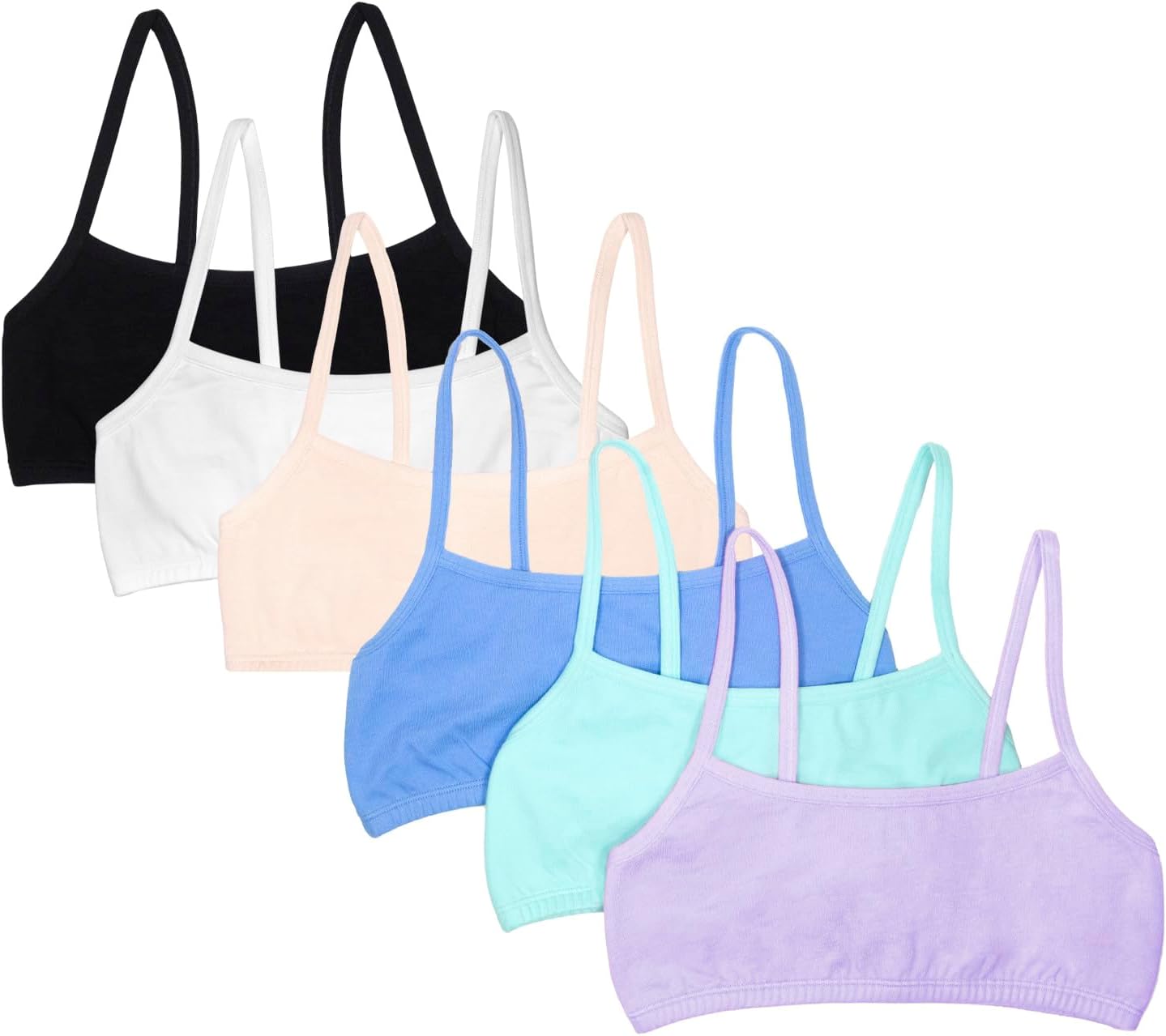 Fruit of The Loom Girls Cotton Spaghetti Strap Sport Bra