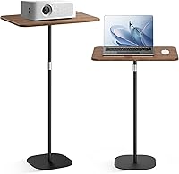 Vista 1 de Soporte de suelo portátil para laptop, mesa de mesa/sofá con altura ajustable de 18 a 47 pulgadas, elegante estación de trabajo móvil para oficina