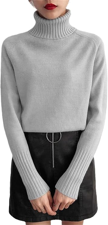 BQWXIEC Pull En Cachemire Pour Femme, Pull Côtelé Tricoté, Pull à Col