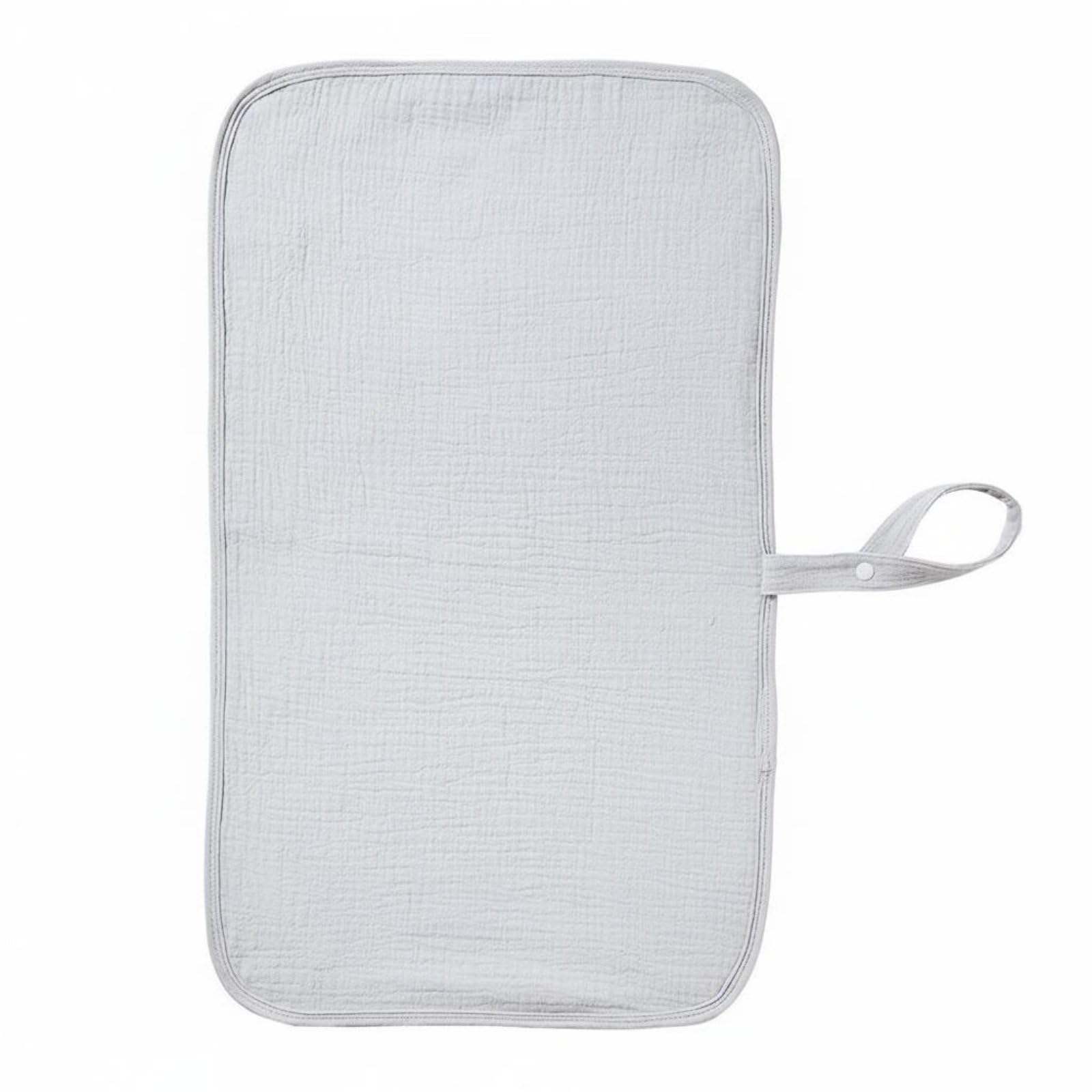 Enakshi® Highly Absorbent Waterproof Diaper Mat Skin-Friendly Cotton Baby Pee Pad Breathable Portable Diaper Mat Leak-Proof for Newborns, Infants, on-the-Go, Silver Gray-image-43