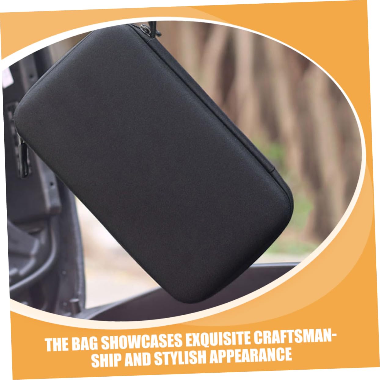 Cabilock Charger Organizer Bag Hard Shell Electric Vehicle Charger Storage Pouch Shock Resistant Multi Purpose Storage for Electric Bikes Motorcycles Handheld Hangable Design