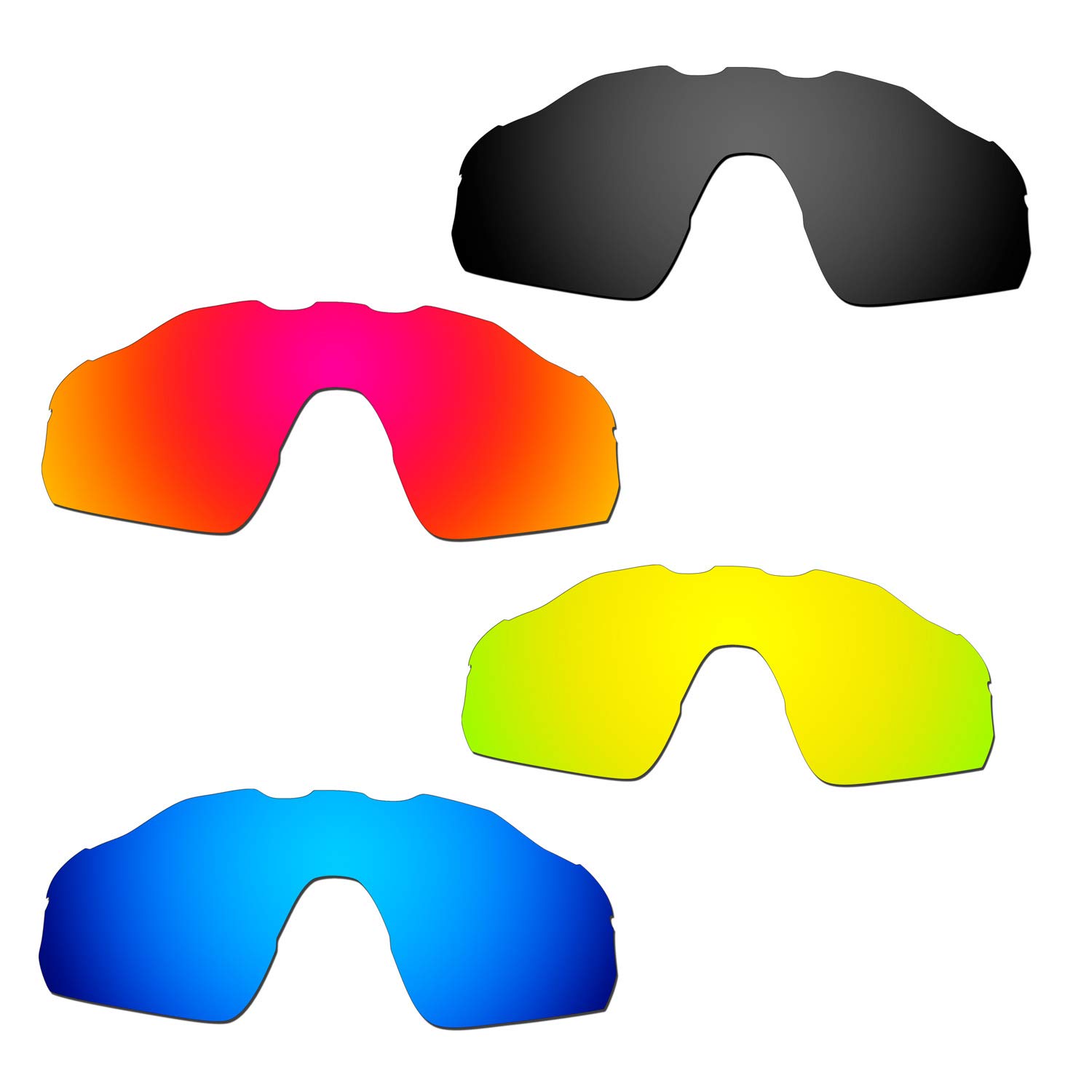 Rinforza gli uomini Lenti Compatibile/Sostituzione per Oakley Radar EV Pitch Rosso/Blu/Nero/Oro 24K Occhiali da sole