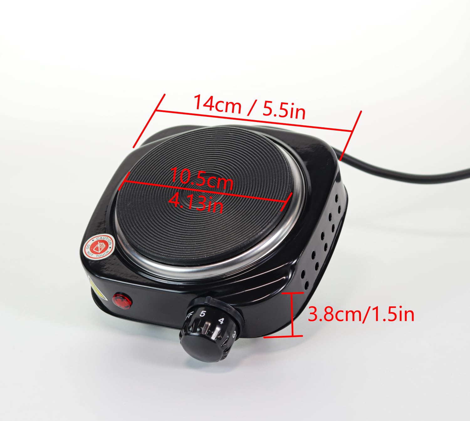 Electric Hot Plate for Candle Making, Countertop Iron Burner, Easy to Clean, Non-Stick Surface, Temperature Controls - Ideal for Melting Wax, Soap, Chocolate, Candy, and DIY Crafts - Image 2