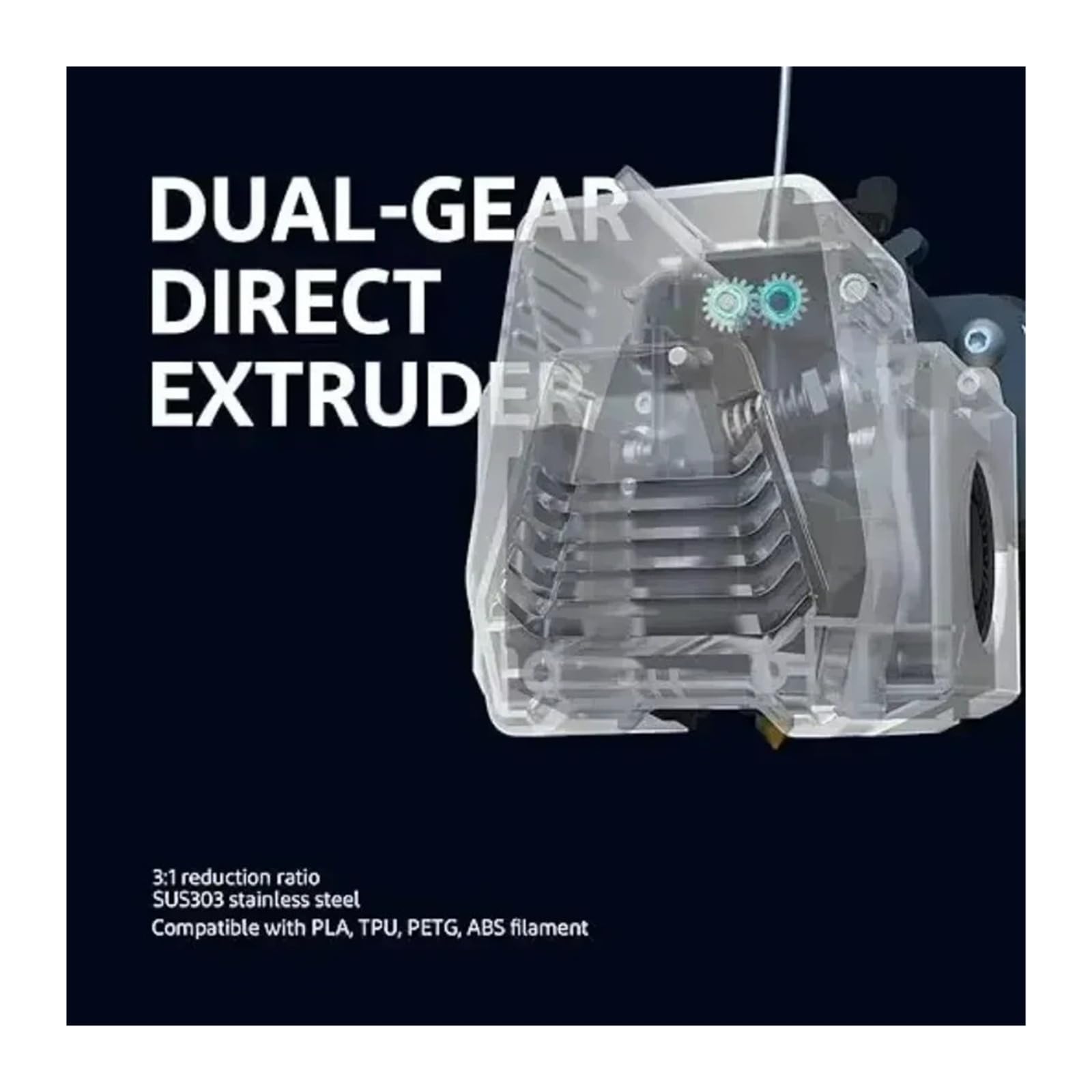Kompatibel for Neptune 3/4 Extruder Dual Gear