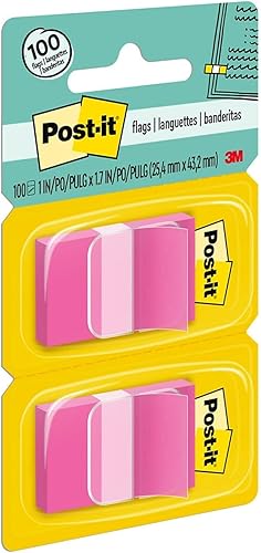 Miniatura 8 de Post-it 680BP2 Banderas de página estándar en dispensador, color rosa brillante, 100 banderasdispensador