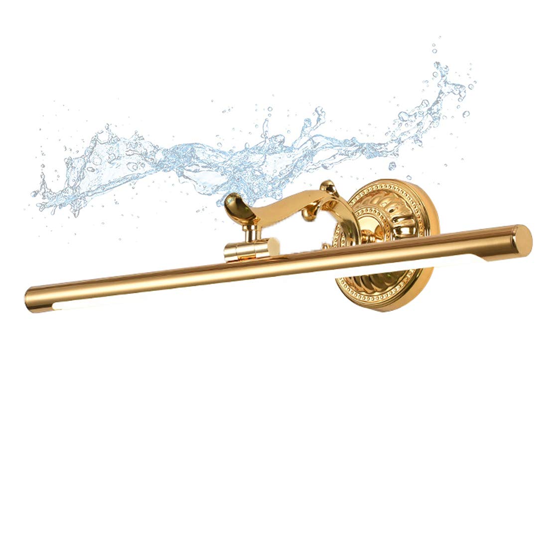 Lampe miroir salle bain, lampe miroir vintage, lampe miroir rétro, appliques murales miroir, angle réglable à 180 degrés, étanche pour coiffeuse, bureau, mur, blanc neutre 4000 K