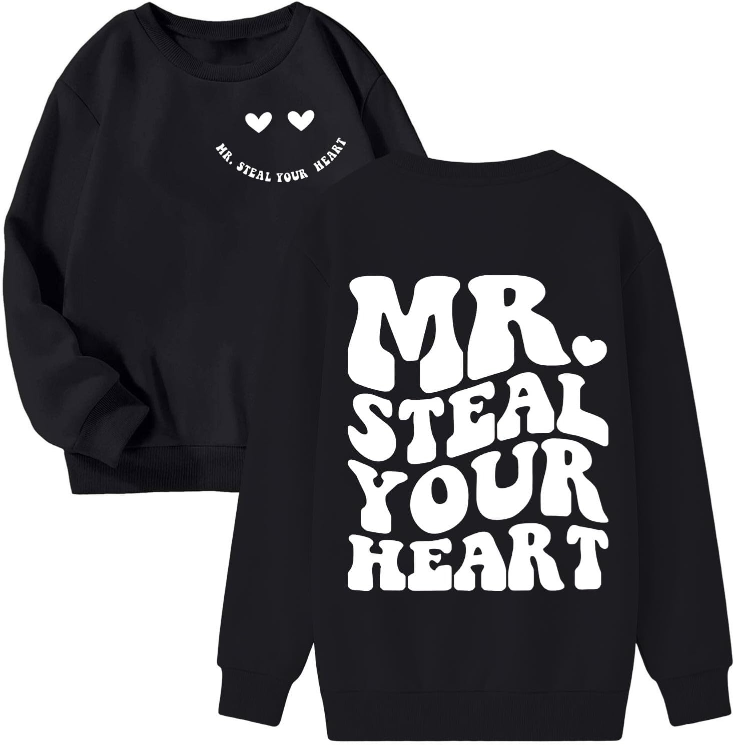Girls' Fashion Hoodies & Sweatshirts Long Sleeve Crewneck Print Pullover Top Unisex Youth Cute Baggy Clothes For Casual Wear